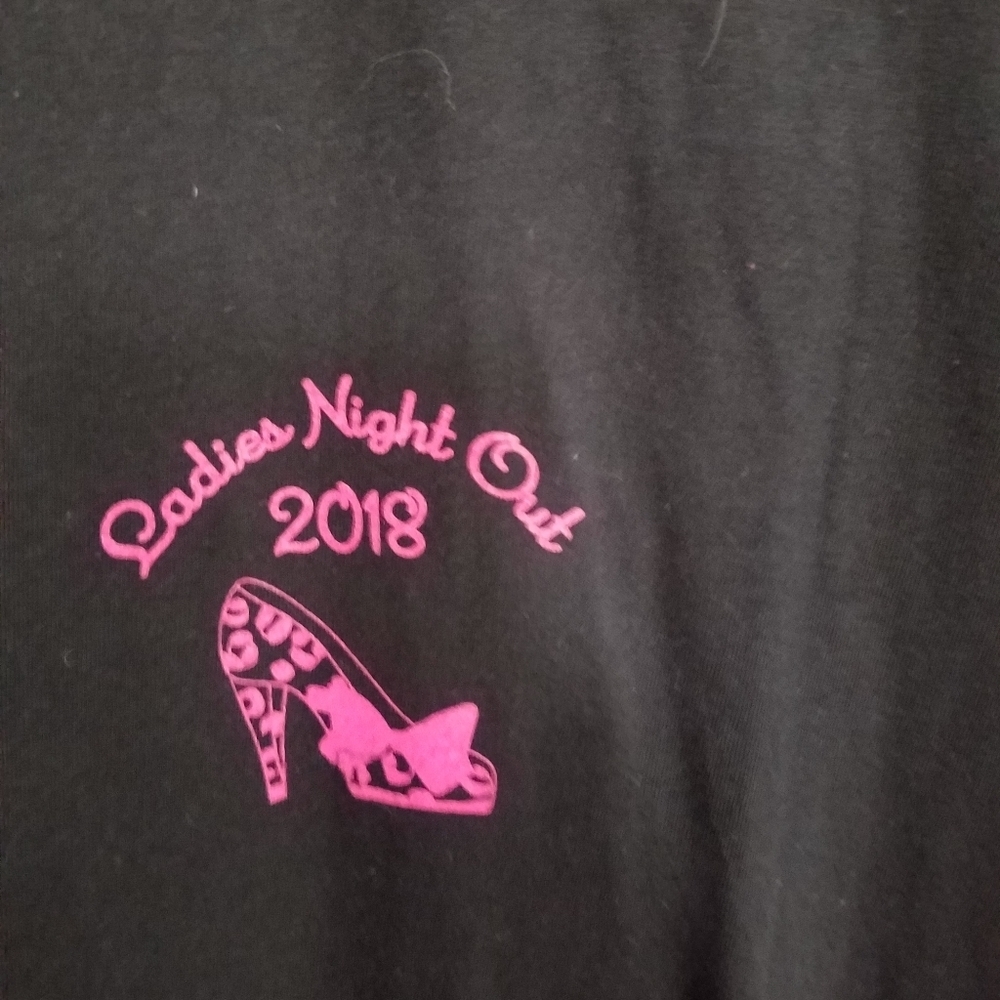 LNO Ladies Night Out XL Black & Pink Short Sleeve - Picture 2 of 5